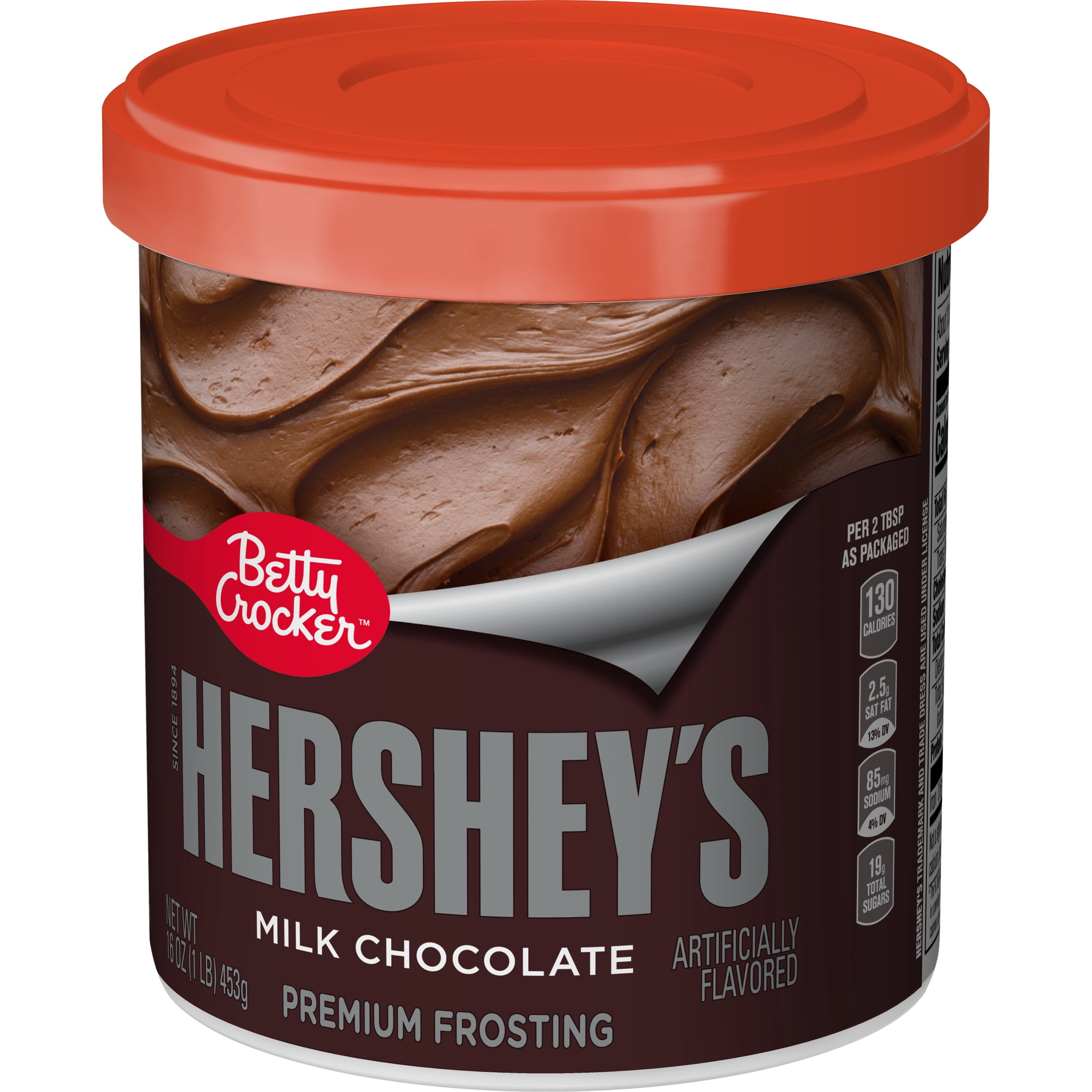 (2 pack) Betty Crocker HERSHEY'S Milk Chocolate Frosting, Gluten Free, 16 oz
