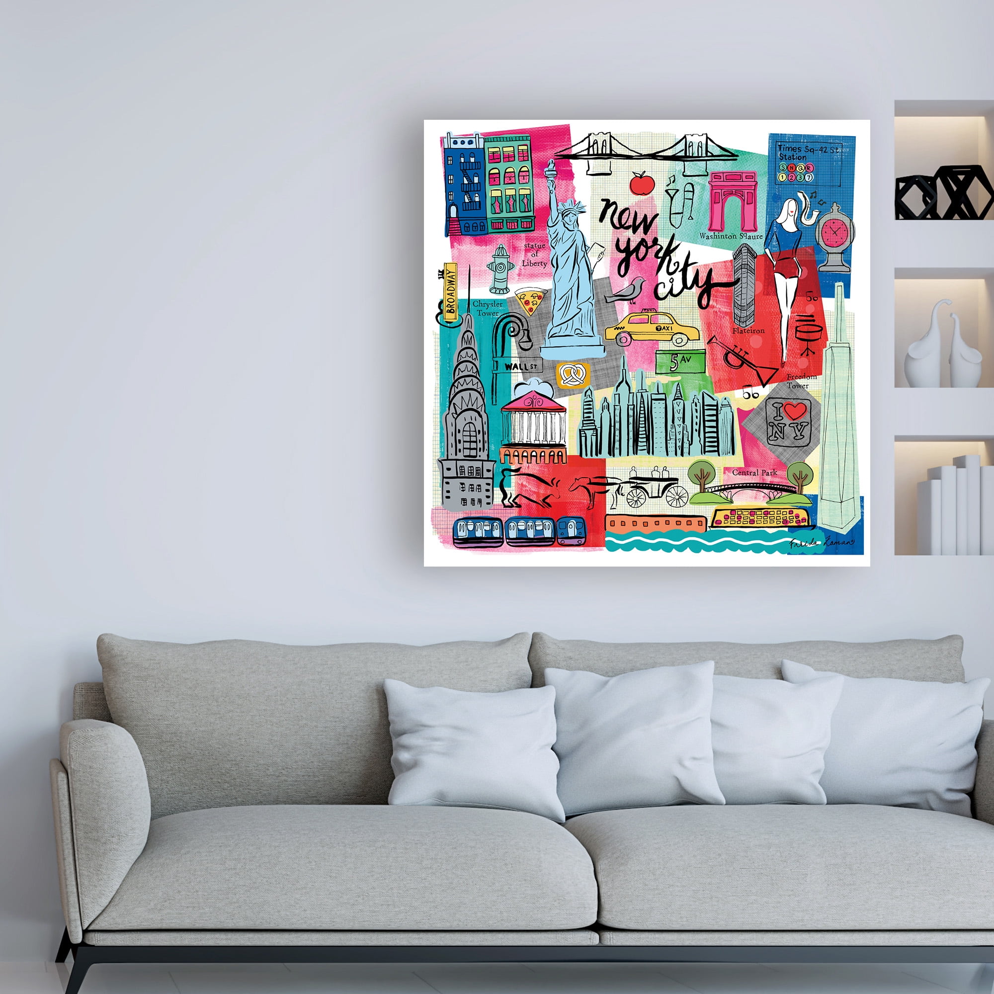 Trademark Fine Art 'Global Travel I' Canvas Art by Farida Zaman