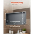 thumbnail image 6 of VEVOR Shower Niche, 13 x 25 x 4 inch Frameless Recessed Wall Niche, Heavy-duty Stainless Steel Modern Shampoo Storage Organizer, Sealed Waterproof, Durable & Easy to Install, Black for Bathroom, 6 of 9