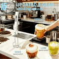 thumbnail image 6 of Milk Frother Handheld,Rechargeable Frother Wand Hand Mixer Electric Handheld for Coffee,Electric Whisk With 3 Stainless Whisks 3 Speeds Stand,Hand Mixer for Lattes,Cappuccino,Matcha,Egg,White, 6 of 8