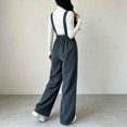 thumbnail image 5 of Women Corduroy Overalls Loose Straight Leg Casual Wide Leg Jumpsuit with Adjustable Straps Pockets All Season Comfort Fit Romper, 5 of 5