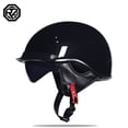 thumbnail image 4 of Casco de motocicleta retro clásico alemán, casco de moto, casco de moto, medio casco, certificación DOT, capacete de moto con viseras HD, 4 of 4