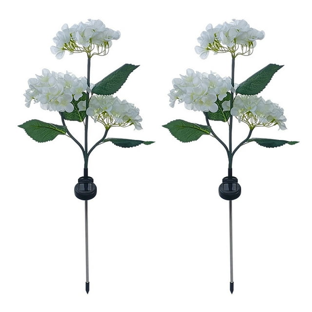 Luces solares para exteriores, luces de colores, luces de hortensias para decoración de patios, decoración de jardines.