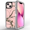 thumbnail image 2 of For Apple iPhone 13 6.1 inch Heavy Duty Defender Armor Hybrid Case Cover With Clip Tree/Pink, 2 of 4