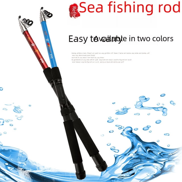 Caña de pescar roscada de largo alcance, juego de cañas de pescar de acero de vidrio súper duro, equipo de pesca