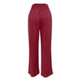 thumbnail image 5 of Gyexs Travel Pants Women High Waist Yoga Pants Baggy Cotton Joggers Womens Clothes, #03 Red, Size XL, 5 of 6