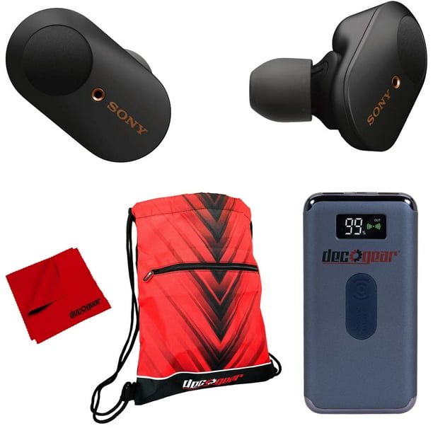 Sony Wf 1000xm3 Noise Canceling Wireless Earbuds Black With Deco Gear Bag Bundle Walmart Com Walmart Com