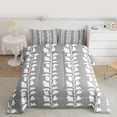 thumbnail image 2 of jejeloiu Vintage Leaves Pattern Twin Comforter Sets,White Gray Bedding Set For Kids Reversible 2pcs, 2 of 8