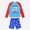 Blue, variant on Boys Two Piece Swimsuit Set Long Sleeve Rash Guard Swim Trunks Dinosaur Shark Crocodile Sun Protection Swimwear for Toddler Boys Age 5-6 Years