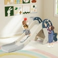 thumbnail image 2 of Patiojoy Foldable Toddler Slide Freestanding Baby Slide Climber Playset with Basketball Hoop, 2 of 9
