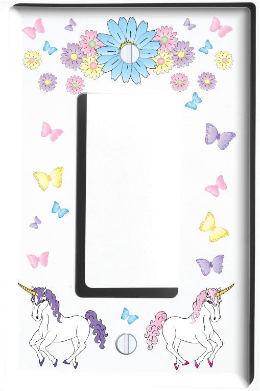 Childrens Unicorns and Dinosaurs Light Switch Covers Home Decor Outlet 