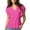 *Hot Pink, variant on ClodeEU Women's V Neck Ruffle Flutter Short Sleeve Blouse,Solid Loose Casual Summer Top Black,Women's Plus L
