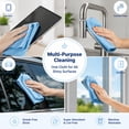 thumbnail image 5 of Tutuviw Microfiber Glass Cleaning Cloths 12*16 inches Microfiber Cloth Streak Free Lint Free Quickly Clean Windows, Windshields, Mirrors, and Stainless Steel- 5 Pack(Blue), 5 of 6