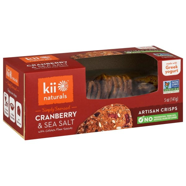 Kii Naturals Cranberry Sea Salt With Golden Flax Seeds Crisps 5 Oz Walmart Com