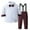 B-Wine, variant on Toddler Boy Clothes Suit, Formal Dress Shirt with Bowtie+Suspender Pants Boy Gentleman Wedding Outfits 1-6 Years(B-Grey,5-6 Years)