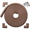 RovingCove Edge Corner Protector Baby Proofing (Large 15ft Edge 4 Corners) - Hefty-Fit Heavy-Duty, Soft NBR Rubber Foam, Furniture Fireplace Safety Corner Edge Bumper Guard, 3M Adhesive, Coffee Brown 15 feet Coffee Brown