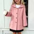 thumbnail image 6 of QTBIUQ Boys Girls Thickened Double Layer Tweed Coat with Pockets Hooded Medium Long Outerwear Warm Winter, 6 of 9