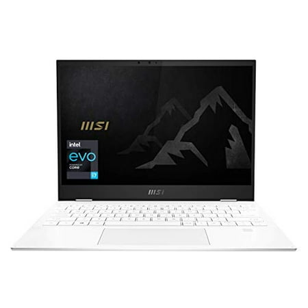 MSI Summit E13 Flip Evo Professional Laptop: 13" IPS-Level Touch Screen, Intel core i7-1185G7, Iris Xe, 16GB RAM, 512GB NVMe SSD, Win10 Home, Pure White (A11MT-022)