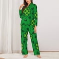 thumbnail image 2 of Fotbe St Patrick's Day5 Pattern Long Sleeve Pajama Set for Women,Sleepwear Set,2-piece Loungewear Set,Soft PJs Comfy Nightwear with Pockets -Large, 2 of 7
