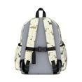 thumbnail image 3 of LightYellow Cartoon Dinosaurs Leaves Pattern Cute School Backpack with Padded Back and Adjustable Shoulder Straps 13.4"x11"x4.7", 3 of 5