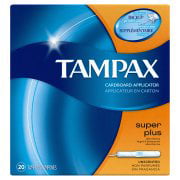 Tampax Cardboard Super Plus Tampons, Unscented 20