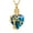 Golden-Blue, variant on Heart Tree of Life Urn Necklace for Ashes Stainless Steel Cremation Jewelry with Crystal w/Funnel Filler Memorial Jewelry Gifts for Women