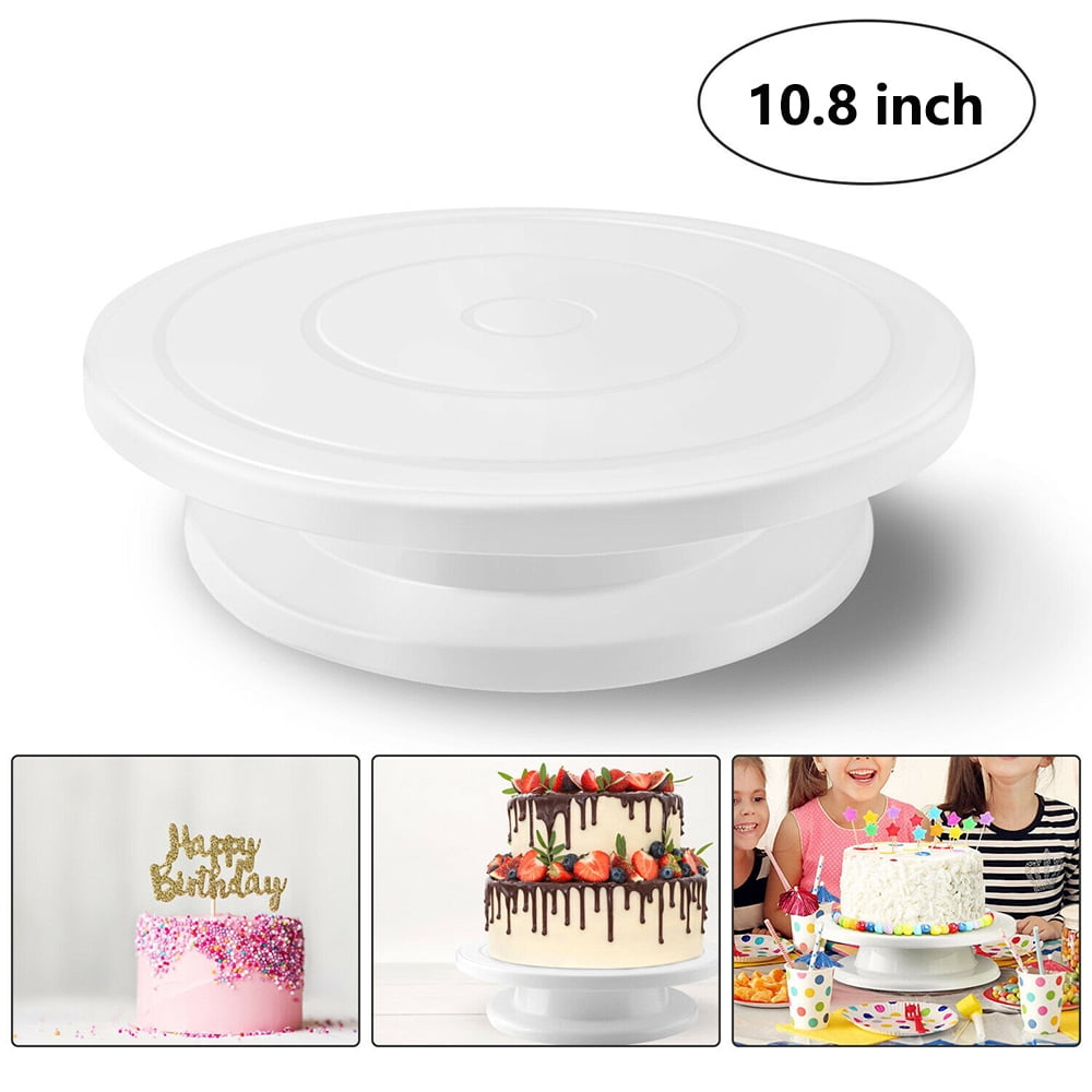 11 Inch Cake Turntable Holder Cake Decorating Tools Non-slip Rolling Tray  Rotary Display Stand - Walmart.com