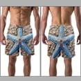 thumbnail image 3 of luoweisi Men's Beach Shorts Quick Dry Swim Trunks with Mesh Lining Starfish M, 3 of 5
