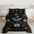 thumbnail image 2 of jejeloiu Chic Blue Moth Bedding Comforter Set,Vintage Country Floral Twin Comforter Sets,Gold Boho Snake Bedding Set For Teens,Microfiber Bedroom Decor Reversible,2 Pieces, 2 of 8