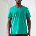 thumbnail image 3 of Sngxgn Mens Cotton Short Sleeve Crewneck T-Shirt(Green,XXXL), 3 of 6