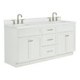 thumbnail image 5 of Ariel Hamlet 73 In. Double Oval Sink Vanity With White Quartz Countertop In White, 5 of 10
