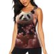 thumbnail image 1 of Fotbe Cute Cloud Panda Blusas Sin Mangas para Mujer – Estilo Casual, Corte Suelto, Slim-Fit, Cuello Redondo Deportivo, Tops de Verano para Gimnasio y Yoga-Large, 1 of 7