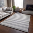 thumbnail image 6 of Addison Rugs Mayfield Washable Transitional Stripes Pewter Rectangle Rug, 3' x 5', 6 of 6