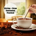 thumbnail image 5 of Disposable Coffee Stirrer Straw, Double Hole Fine Diameter, High Temperature Proof Plastic, 500 Pcs Stirring Tube for Hot Drinks Milk Tea, 5 of 6