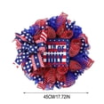 thumbnail image 3 of Dxssxc Patriotic Wreath, Independence Day Door Hanging with Stars, Red White and Blue Wall Decoration for 4th of July, Outdoor Courtyard or Indoor Festival Party Decor, 3 of 9