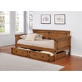 thumbnail image 2 of Oakdale Wood Twin Daybed with Trundle Rustic Honey, 2 of 8