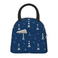 thumbnail image 1 of Fotbe Lighthouses and Anchors Bolsa de Almuerzo con Estampado, Lonchera Aislada, Contenedor de Comida Reutilizable Tipo Cooler a Prueba de Fugas, 1 of 6