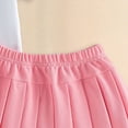 thumbnail image 5 of Xyant Toddler Girl Sports Outfit Short Sleeve Lapel Tops Tennis Mini A Line Skirt Little Girl Casual Cute 2 Pcs Clothes Set (Pink,12-18 Months), 5 of 7