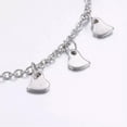 thumbnail image 3 of Stainless Steel Charm Bracelet Heart Stainless Steel Cable Silver Z117, 3 of 3