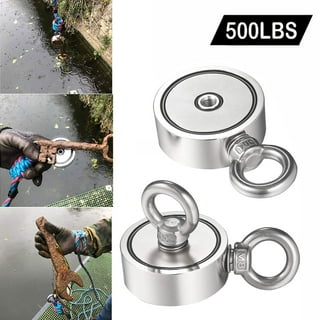 MHDMAG Double Sided Fishing Magnet, Powerful Magnet Fishing kit with  1700lbs Combined Strength Neodymium Rare Earth Magnet with Two Eyebolts for  Indoor Outdoor River Lake Fishing (44in Dia) : : Home & Kitchen