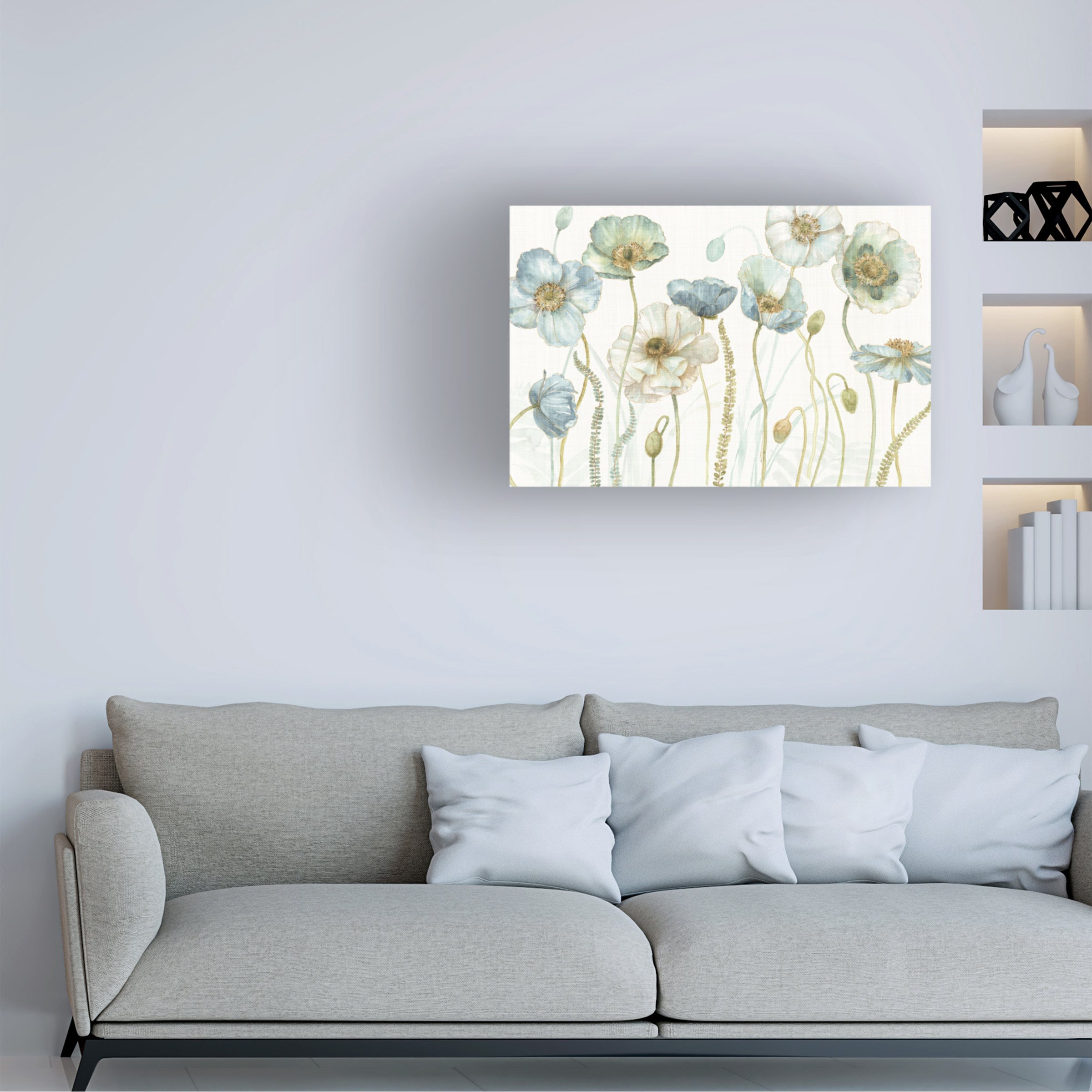 Trademark Fine Art 'My Greenhouse Flowers I Linen' Canvas Art by Lisa Audit