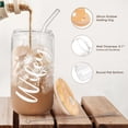 thumbnail image 3 of Vaso de vidrio SANDJEST Wifey con tapa de bambú de 473 ml, 3 of 7