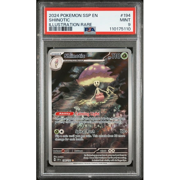 2024 Pokemon #194/191 Shiinotic Illustration Rare PSA 9