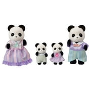 Calico Critters Pookie Panda Family, Set of 4 Collectible Doll Figures