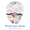 thumbnail image 4 of Shower Caps,Pioneer Flower Floral Print Pattern Waterproof Shower Cap for Women 4 Pieces,Double Reusable Hair Cover for Shower PEVA Elastic Stretch Hem, 4 of 7