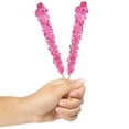 Pink Rock Candy Crystal Sticks Cherry Flavored 36 Indiv. Wrapped