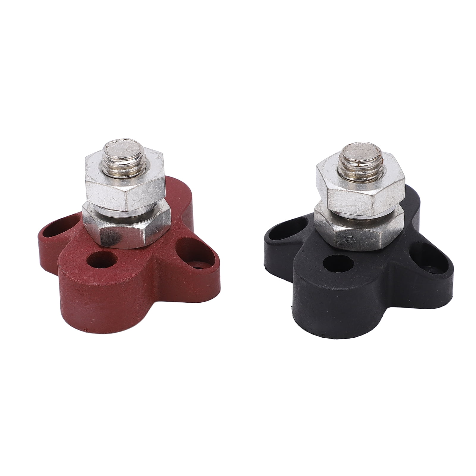 Octpeak 2pcs M10 Battery Power Junction Post Block Insulated Metal Terminal Stud DC48V Maximum For Cars RVs ATVs,Battery Terminals Blocks,Power Distribution Junction Block