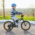thumbnail image 2 of Costway 16-Inch Kid's Bike for 4-7 Years Old with Adjustable Saddle & Anti-slip Handlebar Black, 2 of 10