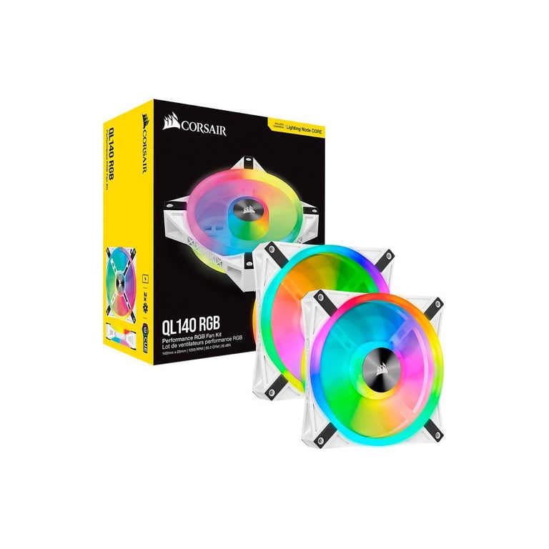 CORSAIR QL Series, iCUE QL140 RGB, 140mm RGB LED PWM White Fan