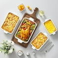 thumbnail image 6 of Oven Casserole Dish, Porcelain Bakeware 4-Piece Set, Rectangular Lasagna Pan with Handle for Baking Cake Kitchen (9.4"/11.1"/12.2"/14.7"),, 6 of 8